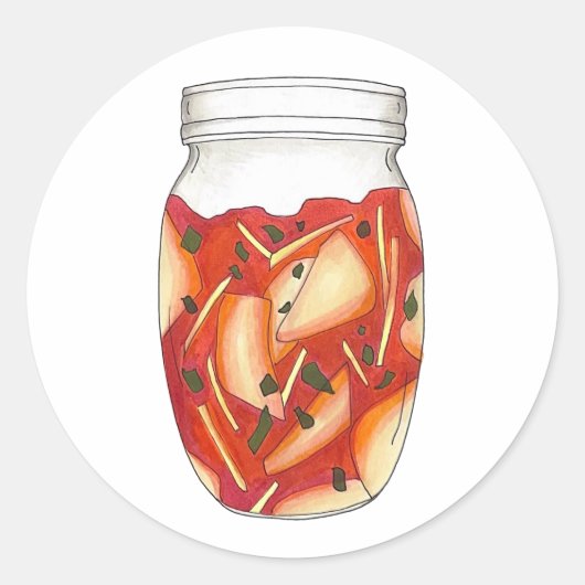 キムチ発酵キャベツ韓国料理店 ラウンドシール (正面)