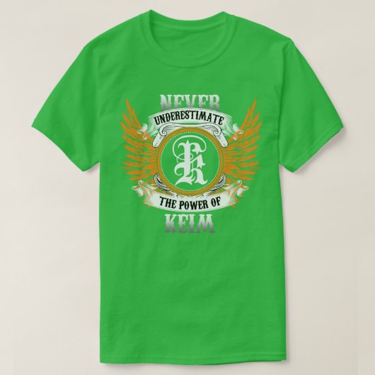 キム 名前 Tシャツ キムの力を決して過小評価しない (デザイン正面)