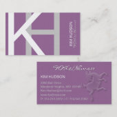 キムHトレンディーテクスチャードモノグラム 名刺 (正面/裏面)