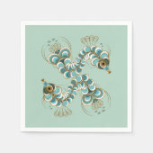 キメラピーコックシーホース紙ナプキンス スタンダードカクテルナプキン (正面)