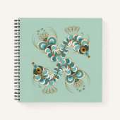 キメラ – ピーコックシーホーススクエアノート ノートブック (正面)