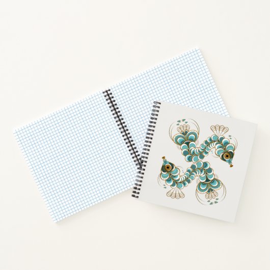 キメラ – ピーコックシーホーススクエアノート ノートブック (内部)