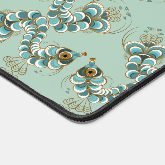 キメラ – ピーコックシーホースピスタチオ卓上マット デスクマット (コーナー)