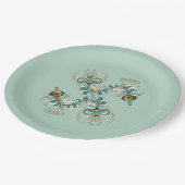 キメラ – ピーコックシーホース9"紙プレート ペーパープレート (アングル)