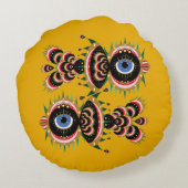 キメラ – フィッシュバードラウンド装飾用クッション ラウンドクッション (裏面)