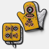 キメラ – フィッシュバード 鍋つかみ&鍋敷きセット (正面/裏面)