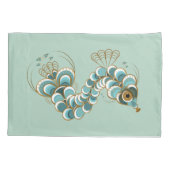 キメラ – 孔雀の標準ピローケース 枕カバー (裏面-左)