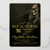 キモいヘアスカルが20歳代の誕生日パーティーに引き裂く 箔招待状 (正面)