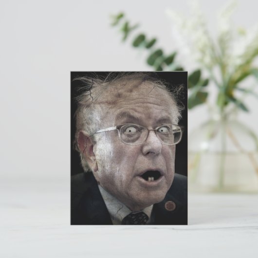 キモニーバーニーサンダース顔はがき ポストカード (スタンド正面)