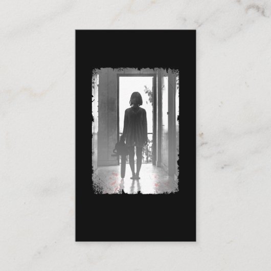 キモーチェンソー少女ホラーダークアート 名刺 (正面)