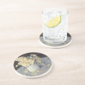 キャイルボット印象派による花瓶の黄色のバラ コースター (側面)