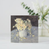 キャイルボット印象派による花瓶の黄色のバラ シーズンカード (スタンド正面)