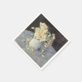 キャイルボット印象派による花瓶の黄色のバラ スタンダードカクテルナプキン (角)