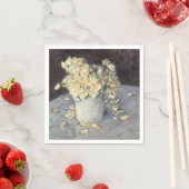 キャイルボット印象派による花瓶の黄色のバラ スタンダードカクテルナプキン (インサイチュ)