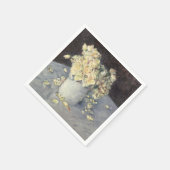 キャイルボット印象派による花瓶の黄色のバラ スタンダードカクテルナプキン (角)