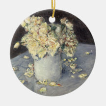 キャイルボット印象派による花瓶の黄色のバラ