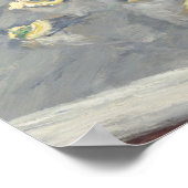 キャイルボット印象派による花瓶の黄色のバラ ポスター (角)