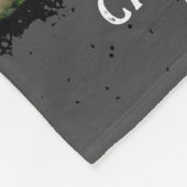 キャカスタムットフォトコラージ縁どフェードブラックグレー フリースブランケット (角)