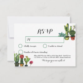 キャクサス RSVP ウェディング フィエスタ レスポンス カード ライト