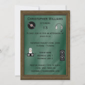 キャクタスDJ 13歳の誕生日 招待状 (裏面)