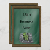 キャクタスDJ 13歳の誕生日 招待状 (正面/裏面)