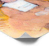 キャサットの黄色い肘掛け椅子に座る少女 ポスター (角)