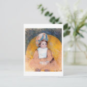 キャサットの黄色い肘掛け椅子に座る少女 ポストカード (スタンド正面)