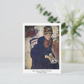 キャサッ恋しく思ト、エドガー・デガのカードを持って ポストカード (スタンド正面)