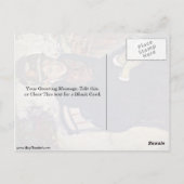 キャサッ恋しく思ト、エドガー・デガのカードを持って ポストカード (裏面)