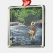キャサリンの入り江のマスの魚釣り メタルオーナメント (左)