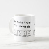 キャサリンの周期表の名前のマグ コーヒーマグカップ (正面左)