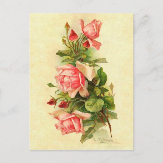 キャサリンクラインビクトリアンフラワーバラブーケ ポストカード (正面)