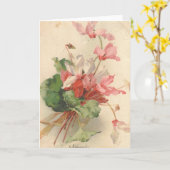 キャサリンクラインヴィンテージポストカードの複製 カード (黄色い花)