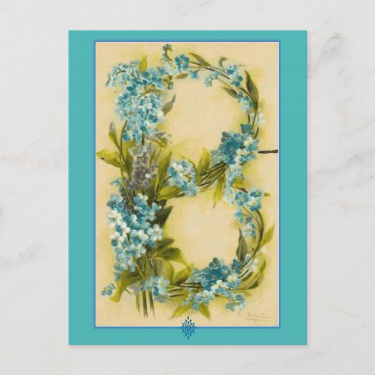 キャサリンクライン花文字B ポストカード (正面)