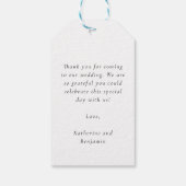 キャサリンパーソナライズされたパープルショ結婚キュラントのFa ギフトタグ (裏面)