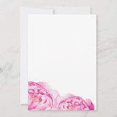 キャサリンピンク牡丹ブライダルシャワーの招待状 招待状 (裏面)