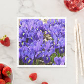 キャサリンホジキンアイリスパープル春フローラ スタンダードランチョンナプキン (インサイチュ)