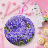 キャサリンホジキンアイリスパープル春フローラ ペーパープレート (パーティー)