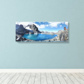 キャサリン湖とバナーピーク – シエラネバダ キャンバスプリント (インサイチュ (ウッドフロア))