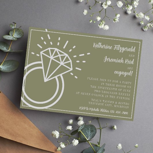 キャサリン | キュレート色 | 婚約パーティー 招待状