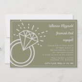 キャサリン | キュレート色 | 婚約パーティー 招待状 (正面)