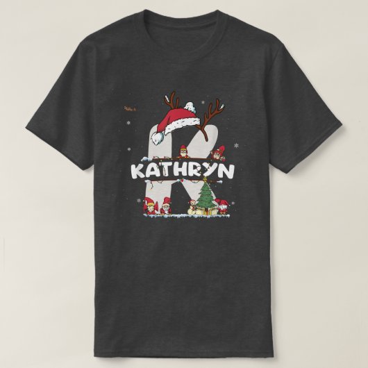 キャサリン・クリスマスwキャサリンクリスマスの名おもしろい前 tシャツ (デザイン正面)