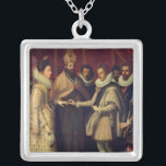 キャサリンde Mediciの結婚 シルバープレートネックレス<br><div class="desc">キャサリンde Mediciの結婚Jacopo Chimenti Empoli |の芸術の位置によって|: 別荘のdella Petraiaのフィレンツェ、イタリア|のイタリアンな芸術家|のイメージのコレクション数: XIR165574</div>