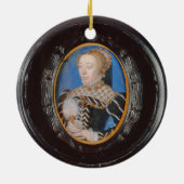 キャサリンde Medici、c.1555のミニチュア(w/c vで セラミックオーナメント (裏面)