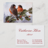 キャサリンKlein: ヒイラギのロビン 名刺 (正面/裏面)