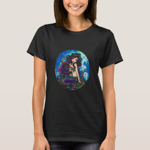 "キャサリーン"の人魚のくらげの海のタツノオトシゴの妖精 Tシャツ