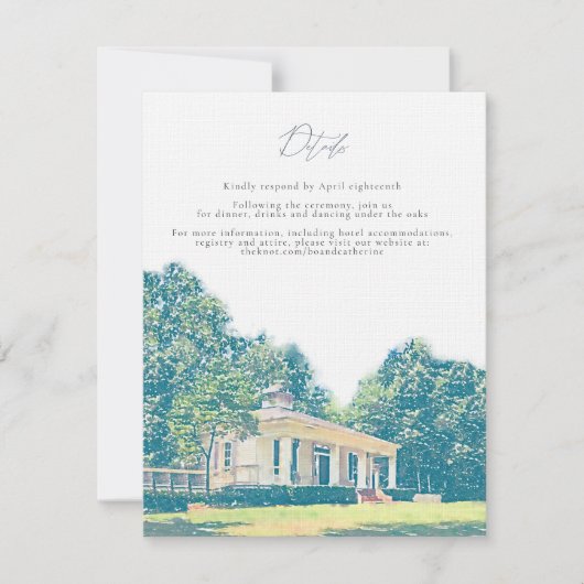 キャサン & ボー 詳細カード 招待状 (正面)