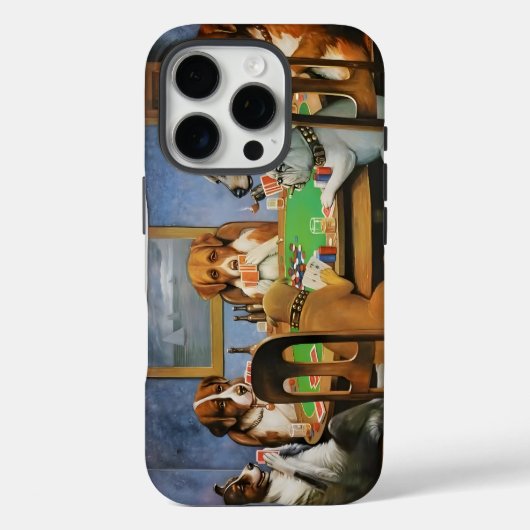 キャシアス・マーセラス・クーリッジの「ポーカーをする犬」 Case-Mate iPhoneケース (裏面)