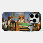 キャシアス・マーセラス・クーリッジの「ポーカーをする犬」 Case-Mate iPhoneケース (裏面 (横))