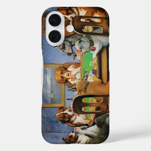 キャシアス・マーセラス・クーリッジの「ポーカーをする犬」 Case-Mate iPhoneケース (裏面)